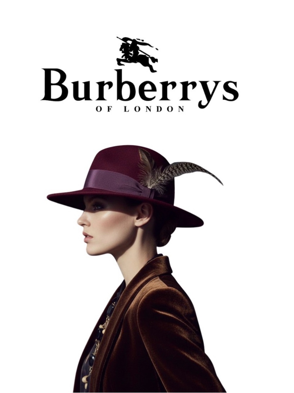 Burberrys Vintage Wool Felt Fedora Hat